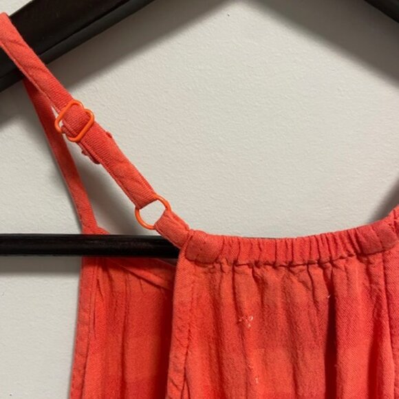 2/$20 Old Navy Girls Coral Red Maxi 3 tiered Dress, Size Small (6-7) - Picture 6 of 6